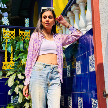 Lavender Bliss : Pure Modal Silk Shirt