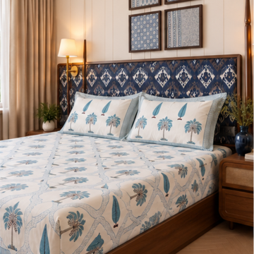 Blue Tender  : Handblock Bedding