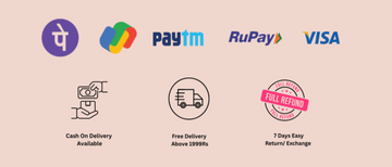 Logos and icons of payment methods and delivery services on a beige background