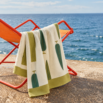 Top Hill  Handblock Premium Bath Towel Set (Towel + 2 Hand Towels)