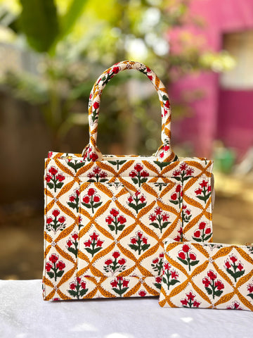 Heritage Garden Handblock Handbag