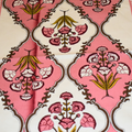 Bloom Handlook Cotton Mat + Runner 7 Pcs Set hand block printed cotton table mat and runner set close-up detail, hand block print pattern