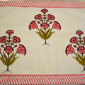 Bloom Handlook Cotton Mat + Runner 7 Pcs Set hand block printed cotton table mat and runner set styled view showing full set