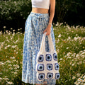 Evil Eye - GrandMa Handmade Crochet Bag handmade crochet bag close-up detail, print pattern
