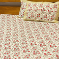 Garland Bliss - Handblock Bedding, hand block printed cotton bedding set, main product image, Sanganer Jaipur artisan craft