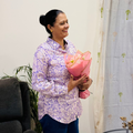 Lavender Bliss - Pure Modal Silk Shirt hand block printed cotton shirt styled view showing full set