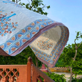 Pomo Sky - Handlook Reversible Soft Quilts ( Dohar ), hand block printed reversible cotton quilt (dohar), main product image, Sanganer Jaipur artisan craft
