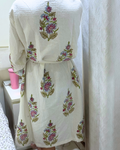 Royal Radiant Handblock Premium Bathrobe hand block printed premium cotton bathrobe styled view showing full set